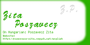 zita poszavecz business card